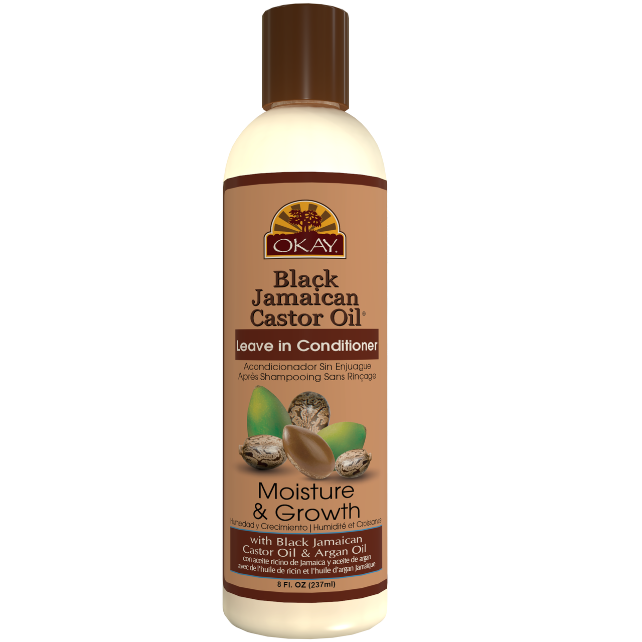 Okay Black Jamaican Castor Oil Leave-In Hair Conditioner, 8 Oz